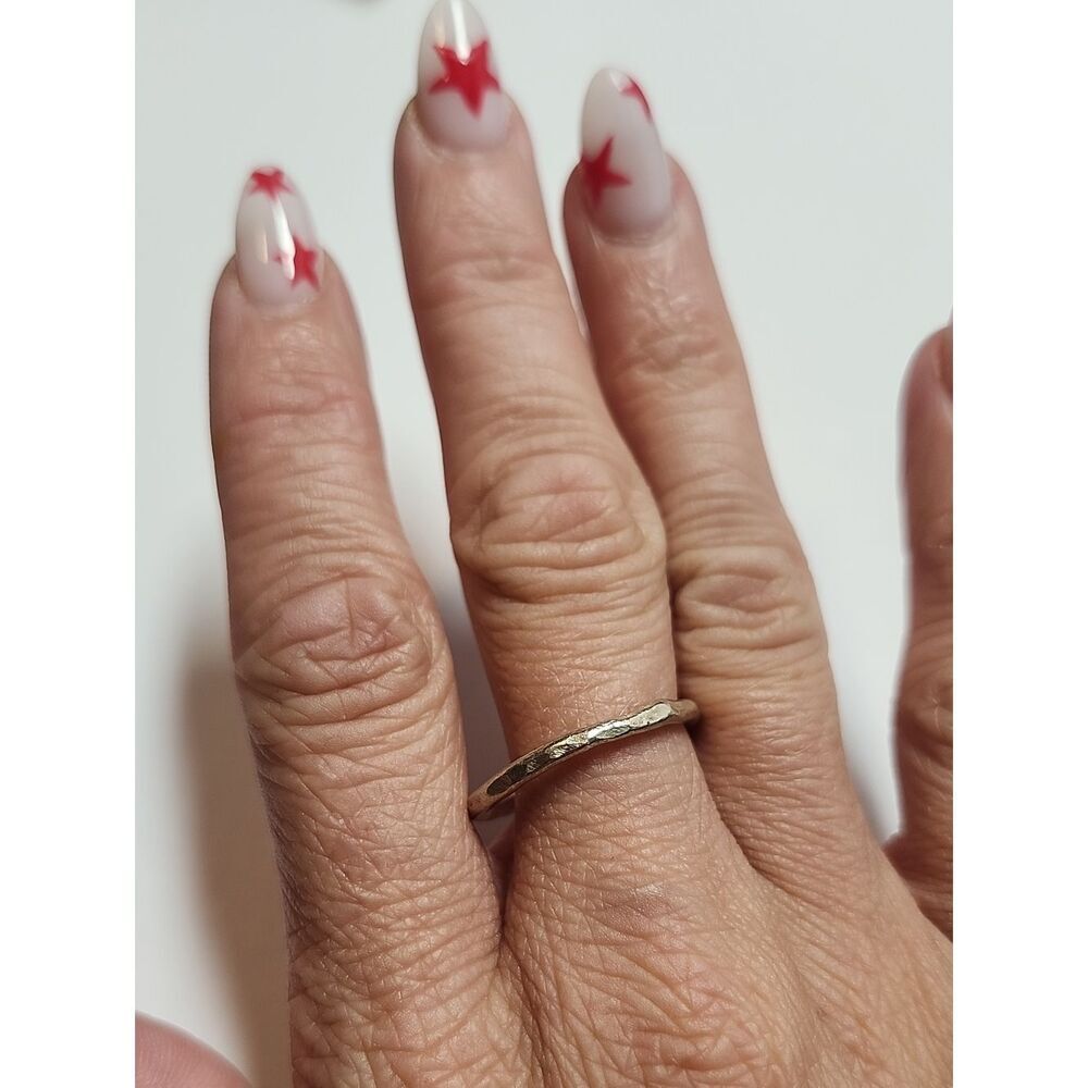 Hammered Sterling Silver Band Ring Size 9